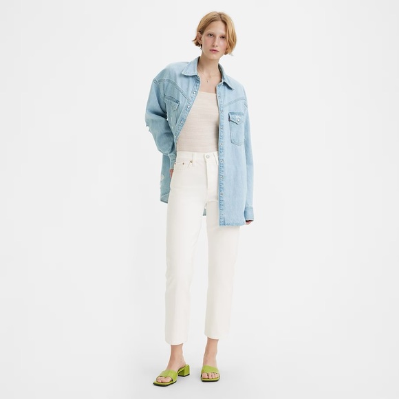 Levi’s Premium Wedgie Straight Fit White - Picture 2 of 7